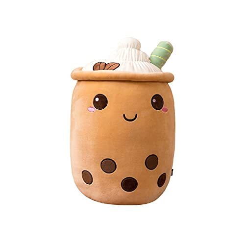 Yiida Bubble Tea Plushie Kawaii Plushie Knuffeldier - Creatieve Bubble Milk Tea Cup Gevormd knuffelkussen - Voor kinderen volwassenen en Boba liefhebbers slaapkamer wooncultuur