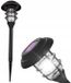 Vergionic - Lampe de jardin solaire - LED - Noir - 33 cm