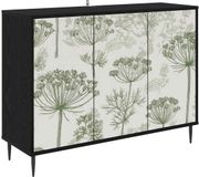 vidaXL Dressoir GOTHA Zwart Bewerkt hout 102 x 33 x 76 cm
