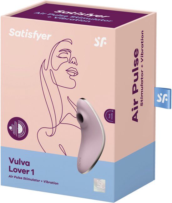 Satisfyer Vulva Lover 1 Clitoris Vibrator - Lila - 12 cm - Rechargeable