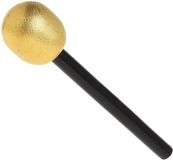 Atosa Gouden speelgoed microfoon - kunststof - 25 cm - optreden - zingen