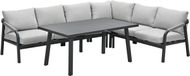 Garden Impressions Monti lounge-diningset - 5-dlg - c. black - rope taupe - sand