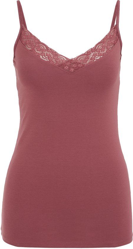 WE Fashion Dames singlet met kant
