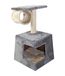 Dehner Kat krabpaal Corner, ca. 63 x 35 x 35 cm, pluche/sisal, donkergrijs