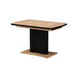 Vicco Eettafel "Fenaro", zwart/eiken, 120-160 x 80 cm