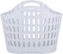 Alpina panier à linge flexible - blanc - 25 litres - plastique - 49 x 35 x 38 cm