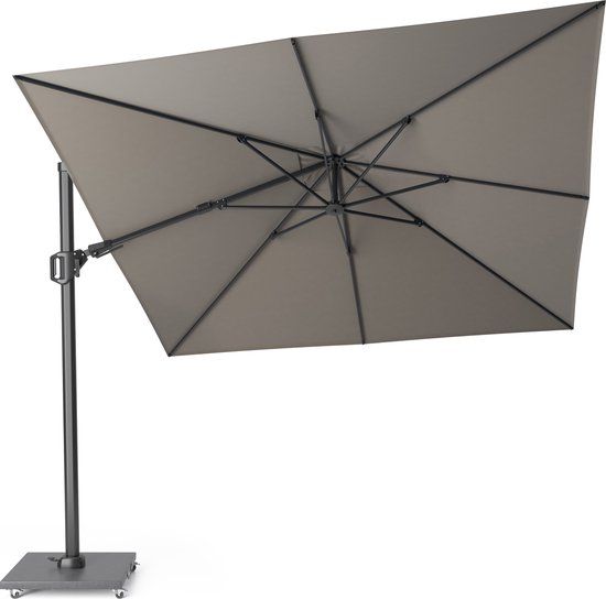 Platinum Challenger T² 300x300 cm Taupe Zweefparasol - 96% UV protectie