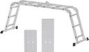 Songmics Multifunctionele Ladder - Aluminium - 12 Treden - 150 kg - Zilver GLT36M