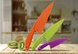 CHPN Set de couteaux pour enfants - Vert, Rose et Orange
