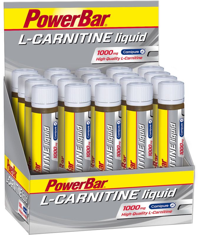 PowerBar L-Carnitin Liquid Sportvoeding 20 x 25ml geel/grijs