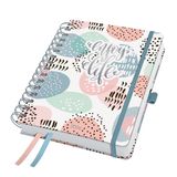 Sigel weekagenda met spiraal 2026 - formaat A5 - Rose Inspiration - hardcover