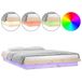 vidaXL Bedframe massief hout LED 135x190 cm