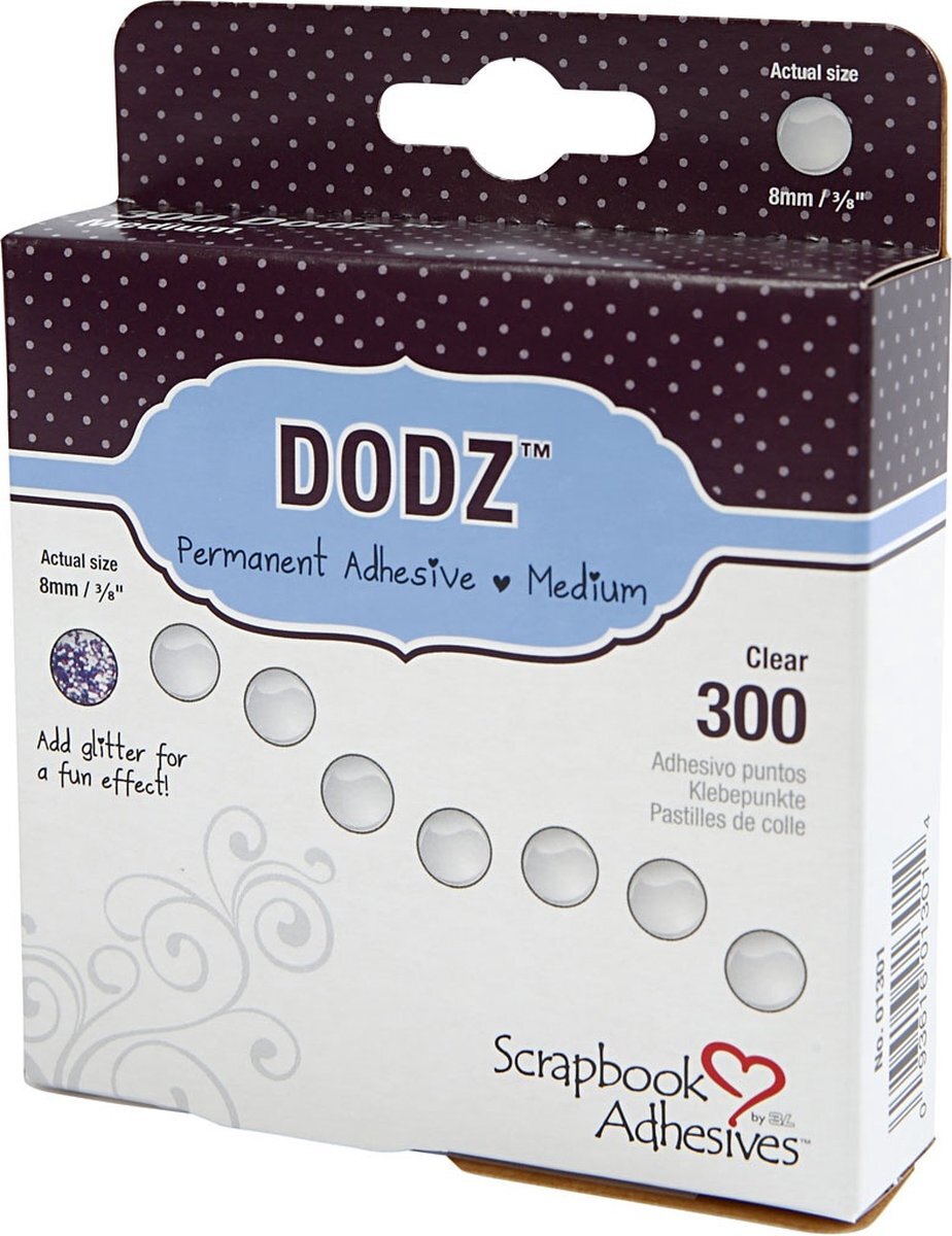 Scrapbook Adhesives Zelfklevende Stippen Dodz 8 Mm Transparant