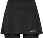 Head Club Tech Skort Meisjes - Sportrok - zwart