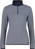 CMP Vrouwelijke softech fleece, Maat: XS, Kleur: Blauw, Materiaal: Polyester, Patroon: Pied-de-poule
