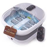 ProTrue® Inklapbaar Voetenbad met Handmatige Massage Rollers - Verwarmt tot 46°C - Elektrisch Voetbad met Voetmassage & Bubbels