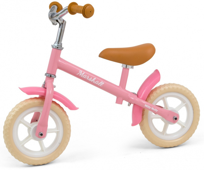 Milly Mally loopfiets Marshall 10 Inch Junior Vrijloop Roze/Crème