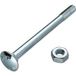 Trcc Japy Tête Ronde Collet Carré M10x120 Filetage Partiel Classe 4.8 Acier Zingué-10 Pièces
