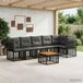 Maison Exclusive - Ensemble de jardin 7 pièces, ensemble de salon en polyrotin noir et gris foncé
