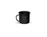 CINSA-315757 koffiemok, geëmailleerd staal, diameter 5 cm, 80 ml, zwart