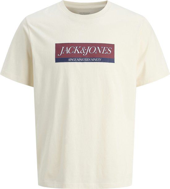 JACK&JONES JORINWOOD BLOCK BRAND TEE SS CN NOOS JNR Jongens T-shirt 176 Katoen Antique White