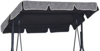 Ferocity Vervangend dak tuinschommel, universeel zonnedak voor 3-zits schommelbank, voor Hollywood-schommel - dakbedekking - Waterafstotend - 200 x 120 cm - Cordura - Vlas