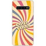 Samsung Galaxy S10 5G Good vibes bedrukt siliconen hoesje