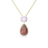 Swarovski Orbita ketting, Druppelslijpvorm, S, Meerkleurig, Goudkleurige toplaag