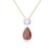 Swarovski Orbita ketting, Druppelslijpvorm, S, Meerkleurig, Goudkleurige toplaag