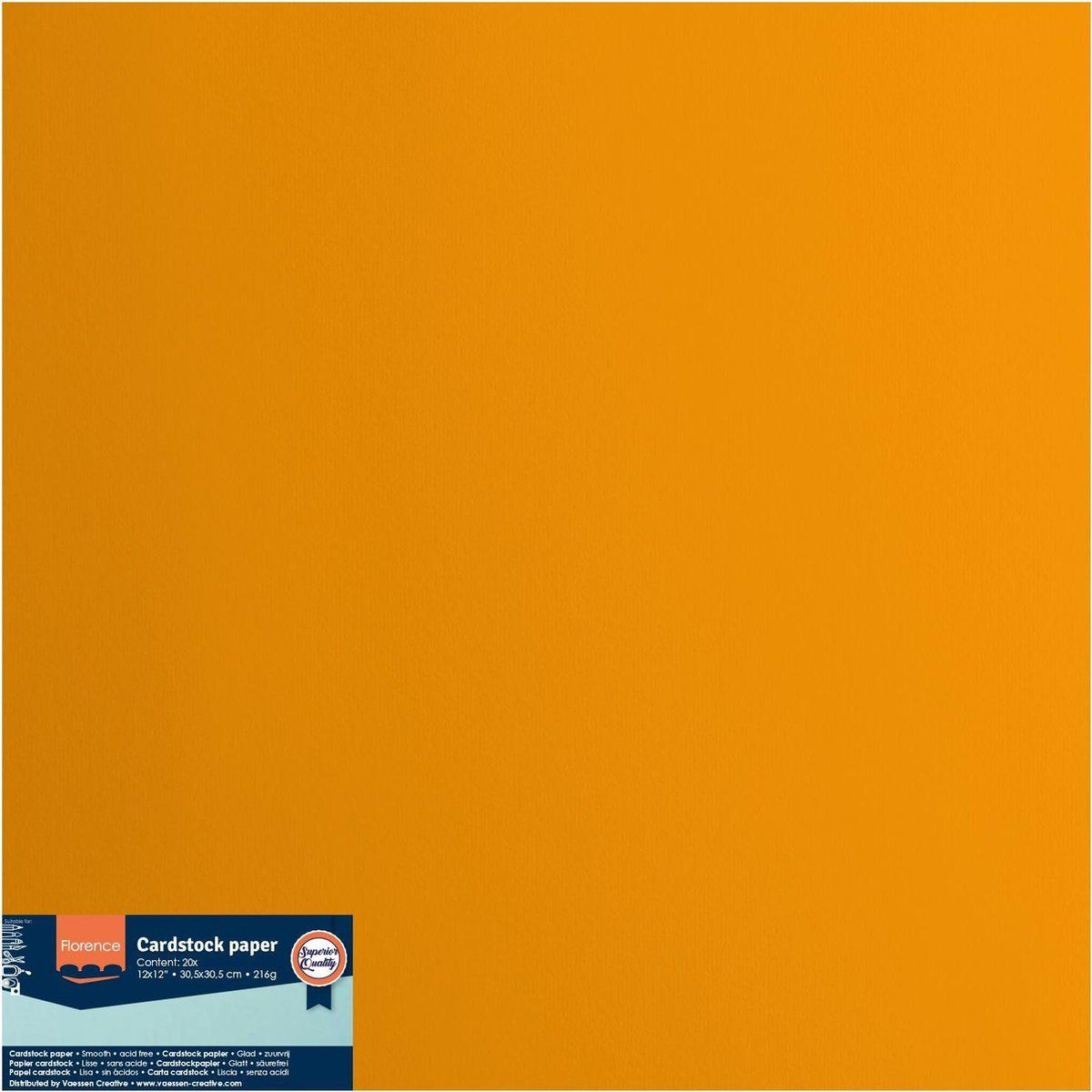 Florence Cardstock Papier Glad 30,5x30,5cm Mango - 8716052220724