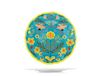H&H, Set van 6 gedecoreerde melamine borden - Blossom-collectie Ø 23 cm