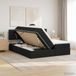 vidaXL Opbergbed met hoofdeinde, 2-persoons, Zwart, Kunstleer