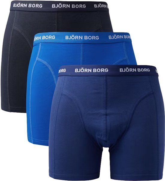 Björn Borg Bjorn Borg Boxers 3Pack Donkerblauw Lichtblauw - Maat L - Heren