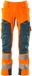 Mascot Accelerate Safe Pantalon de travail avec poches genoux hi-vis orange/bleu foncé - Taille 54