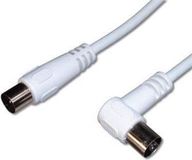 PremiumCord TV M/F 90, 75 Ohm, 2m coax-kabel IEC Wit