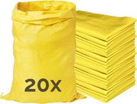 Garronda 85 x 50 cm 20 stuks Zandzakken Puinzakken Geweven Zakken Geel GD-0258