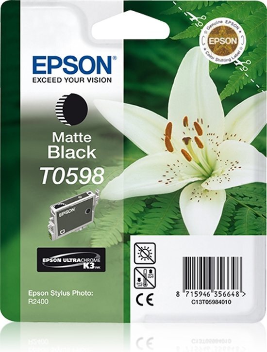 Epson T0598 - Inktcartridge Mat zwart black 13ml