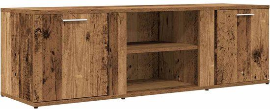 vidaXL Tv-meubel 120x34x37 cm bewerkt hout oud houtkleurig