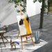 Chevalet de peinture pliable en bois de hêtre, hauteur et angle réglables, 65 x 110 x 180-235 cm, bois naturel