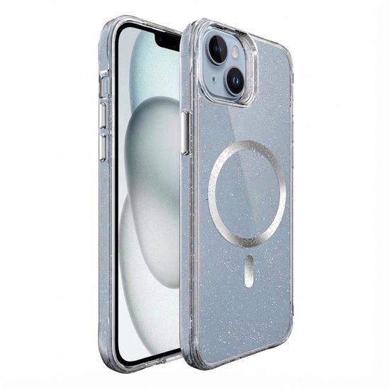 imoshion Glitter Backcover met MagSafe voor de iPhone 14 - Zilver