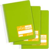 Grafoplás 98537321 schoolschrift, A5, Pauta 2,5 mm, omslag van polypropyleen, lichtgroen, serie Color Note