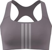 adidas Mujer Optime Workout 3-Stripes Medium Support Bra, preloved fig/ice purple, L