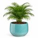 Mica Decorations bloempot / plantenpot Venice - blauw turquoise - terracotta - D32 x H27 cm - effen