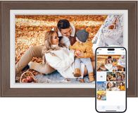 Dragon Touch Classic 10 Digitale Fotolijst - 10.1 inch - HD Touchscreen - Hout - WiFi - 32GB - Bruin
