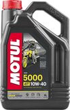 Motul 104056 5000 4T Huile pour Moteur de Moto 4 Temps 10W-40 4 L