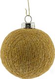 Merkloos / Sans marque Cotton Balls Kerstballen - Goud - Katoen - 6,5 cm