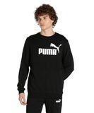 PUMA ESS Big Logo Crew FL Heren Trui - Zwart - Maat L