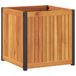 vidaXL Plantenbak 45x45x44 cm massief acaciahout en staal