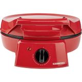Melissa 16310237 - Pizzamaker en tafelgrill in één - 30 cm bakplaat en grillplaat, 1800 W vermogen en nauwkeurige temperatuurregeling - Rood