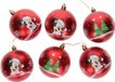 Mickey Mouse Boule de Noël Mickey Mouse Happy smiles 6 Pièces Rouge Plastique (Ø 8 cm)